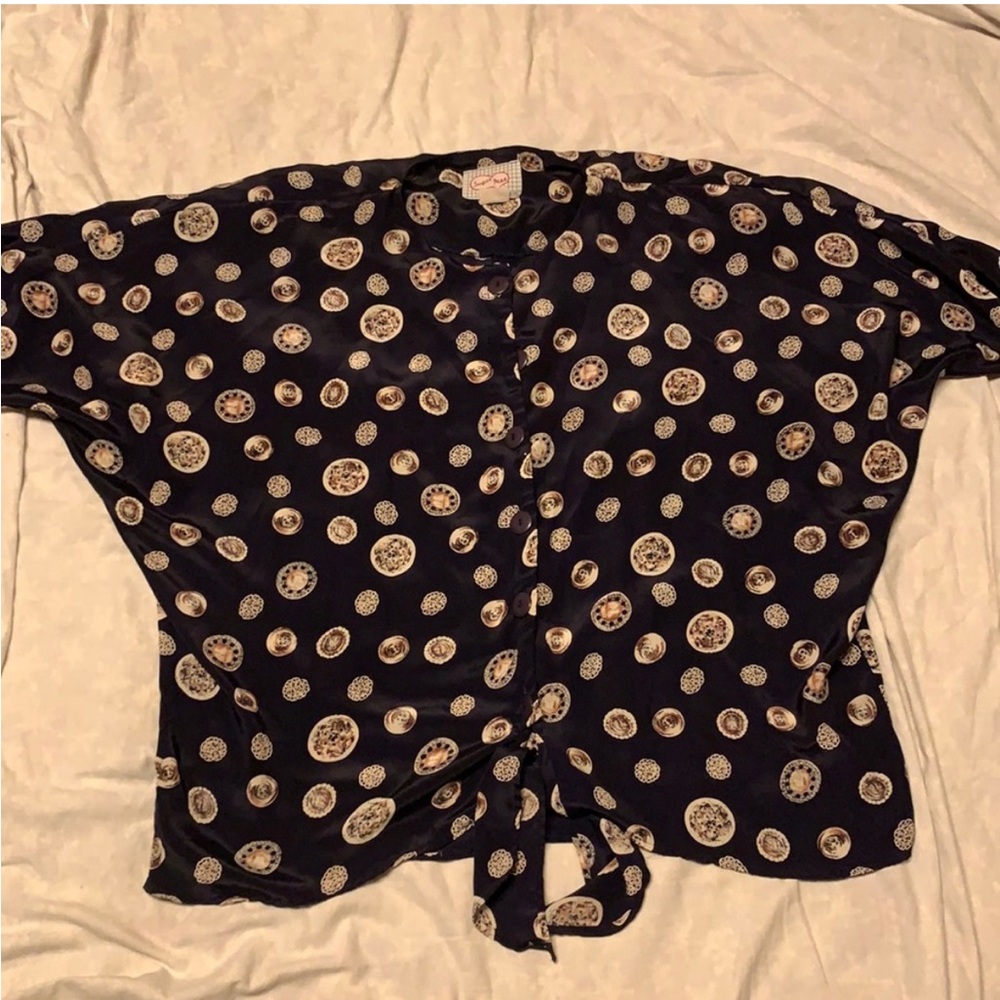 VTG Sugar Free Jeweled oversized blouse